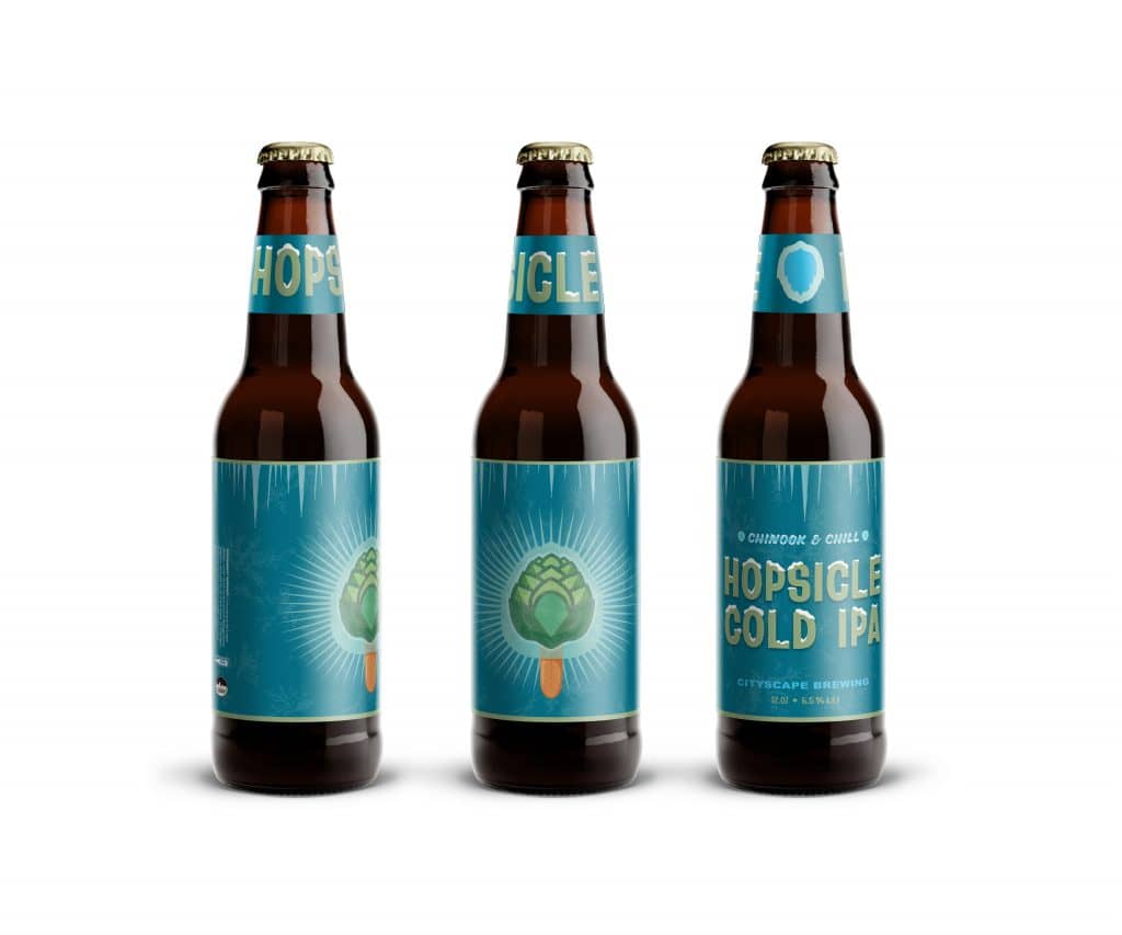Hopsicle Cold IPA Label Design Mockup by Josh Gooch